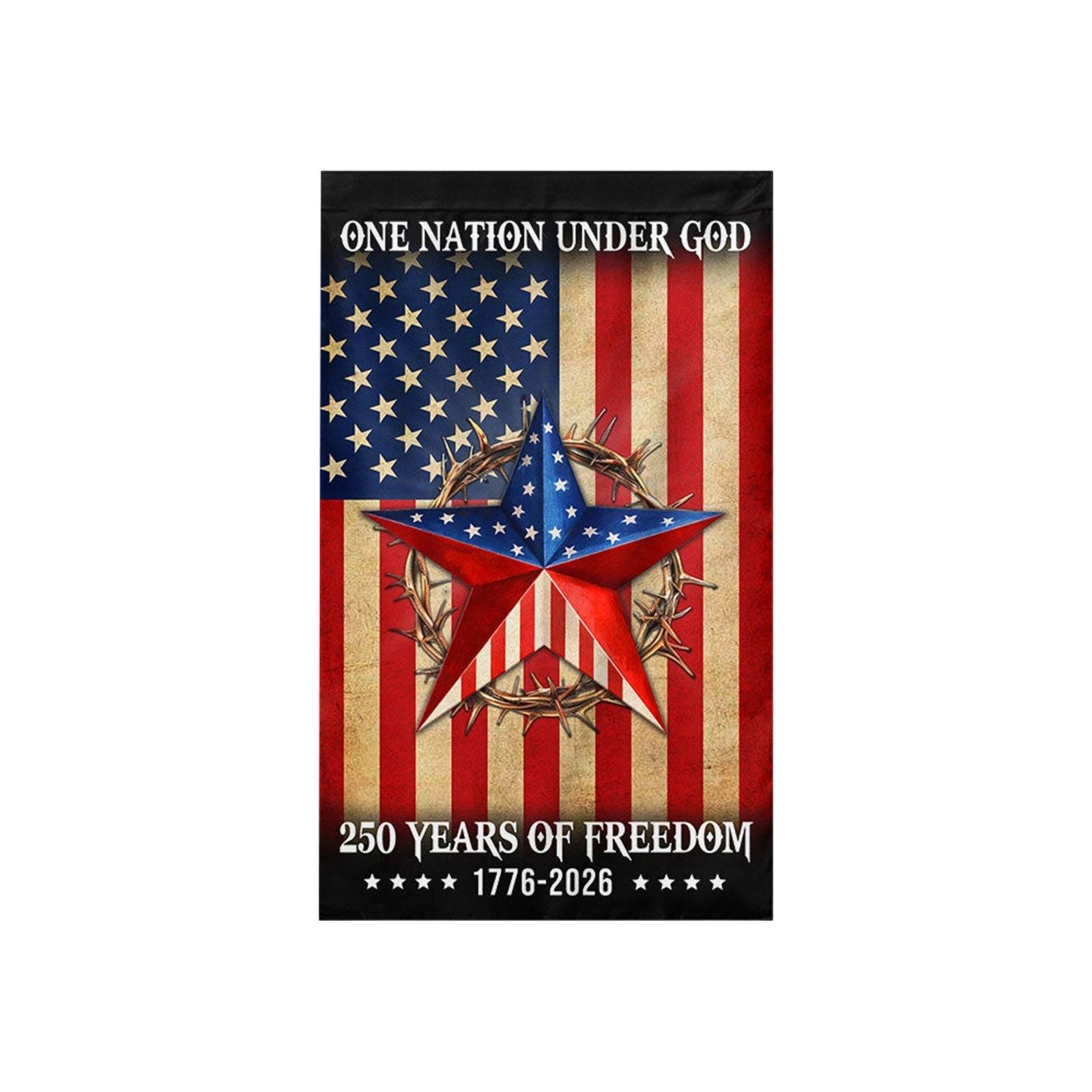 

250 Years of Service Garden Flag Single Sided 30X45cm Decorative Outdoor Yard Banner with Patriotic Dog and Flag Design One Size