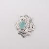 Aqua Chalcedony Gemstone 925 Sterling Silver Jewelry Chain Pendant 1.29" For Her CP-32-18