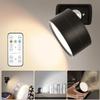 Rechargeable Magnetic LED Wall Light - 360° Rotation Touch Lantern W/ Remote Control, Wall Mount Cabinet Spotlight Night Lamp