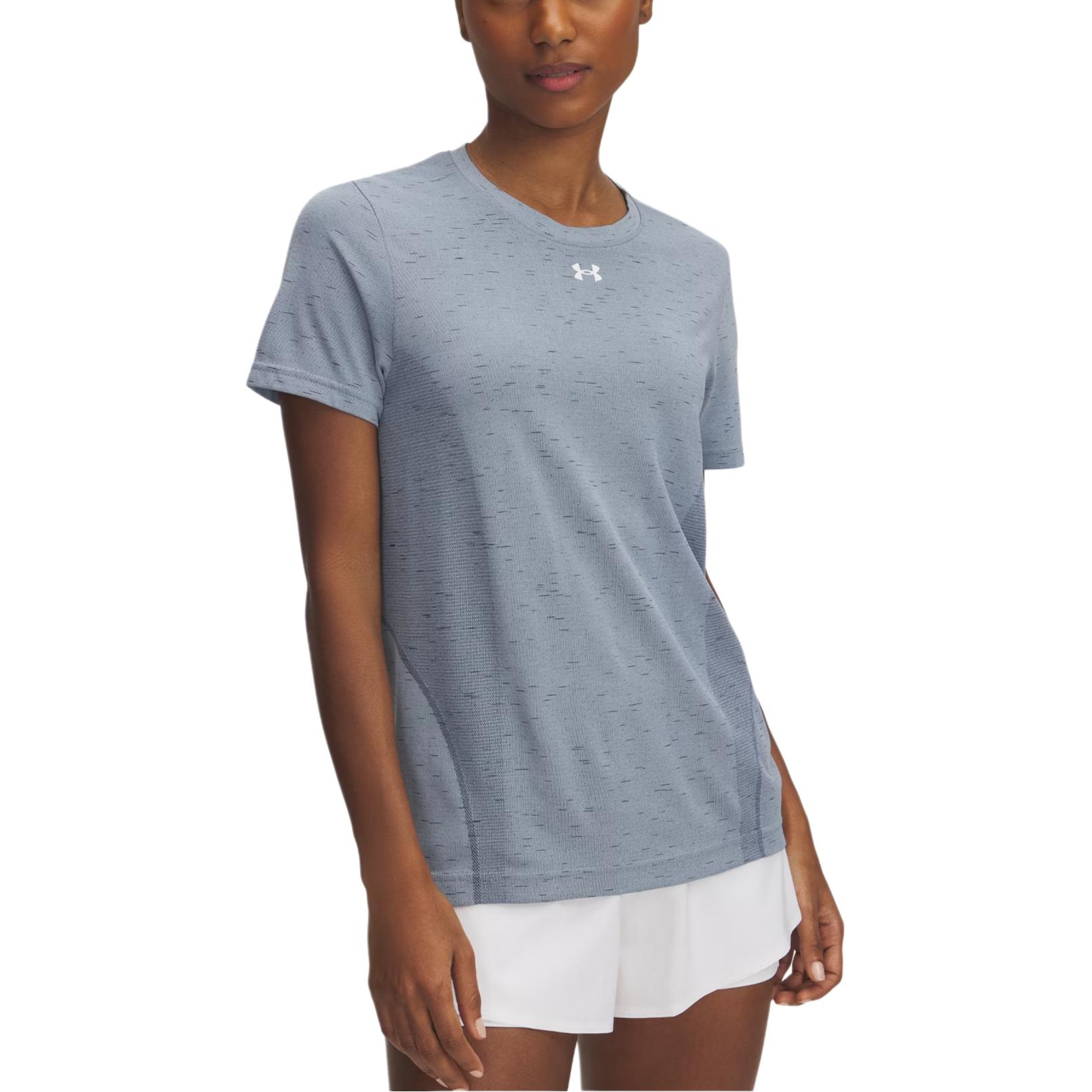 Under Armour Vanish Seamless Regular T Shirt Women s Gray Blue 1384406-466 SM