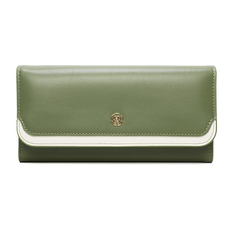Women Long Wallet Large Capacity PU Leather Clutch Wallet Fashion Trifold Card Holder Coin Purse Lady Organizer Handbag Wrist Wallet