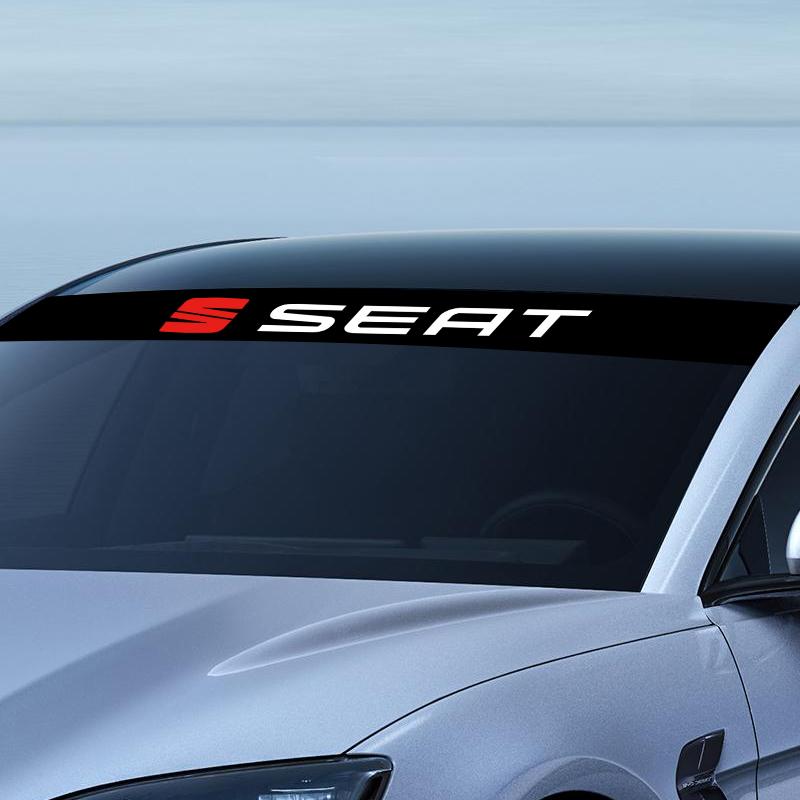 1 Stuks Auto Voorruit Sticker Mode Sport Decals Decoratie Sticker voor SEAT MK3 Leon 5F Ibiza 5 6 MII Altea Toledo 3 Cordoba Alhambra