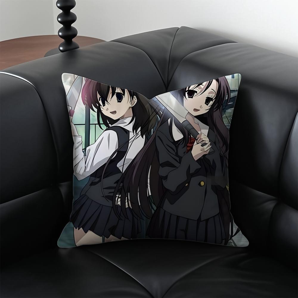anime drama SSchool DDays Cushion Cover Pillow Case Antidustmite Invisible zipper silky plush cushion