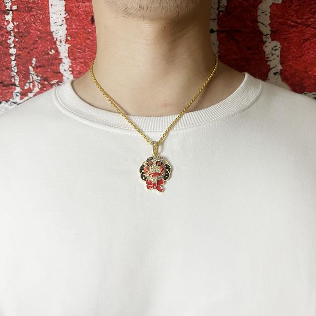 Hip Hop Diamant Engelsflügel Dollar Anhänger Halskette Mode Persönlichkeit Herren Iced Out Herrenschmuck