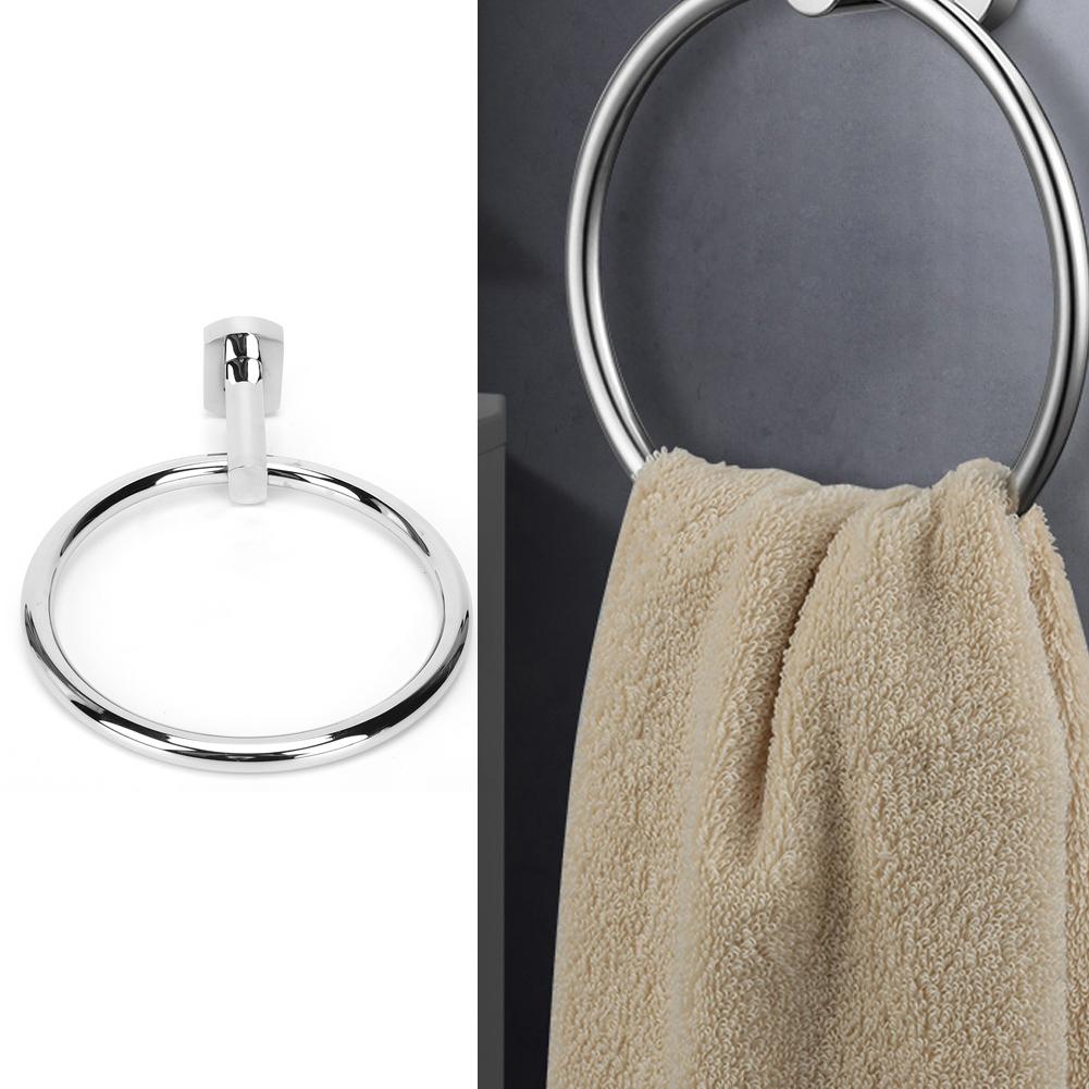 Wall Mounted Towel Ring Stainless Steel Bathroom Round Towel Rack Holders Accessory