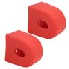 2Pcs Silicone Fixed Gear Bicycle Crank Cover MTB Crank Arm Sleeve Cover Protective CaseRed