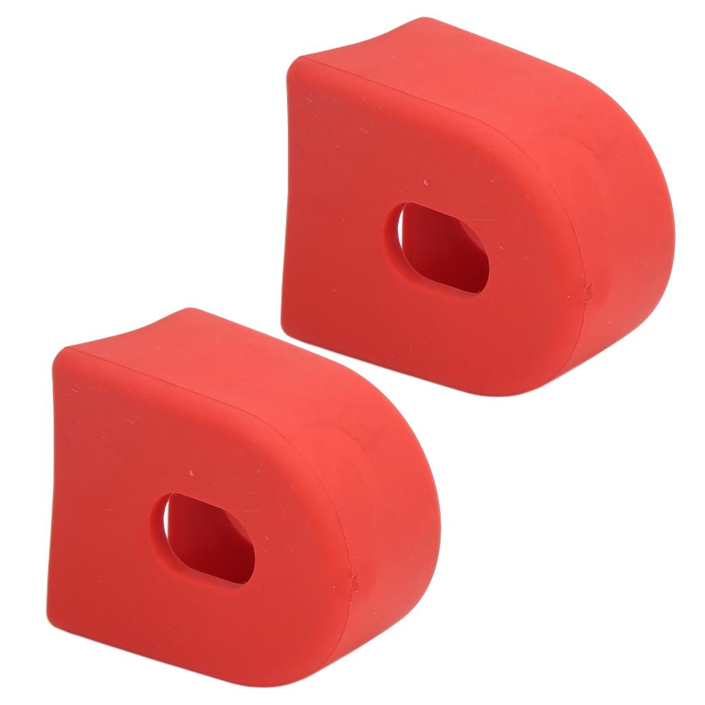 2Pcs Silicone Fixed Gear Bicycle Crank Cover MTB Crank Arm Sleeve Cover Protective CaseRed