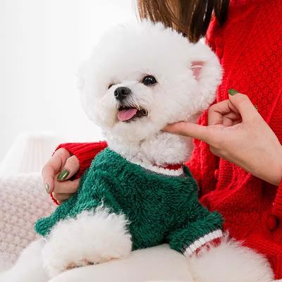 Hundekleidung Weihnachtstag zweibeiniger Elch Fleecejacke Teddybär Katze zweibeiniges Haustier festliche Neujahrskleidung