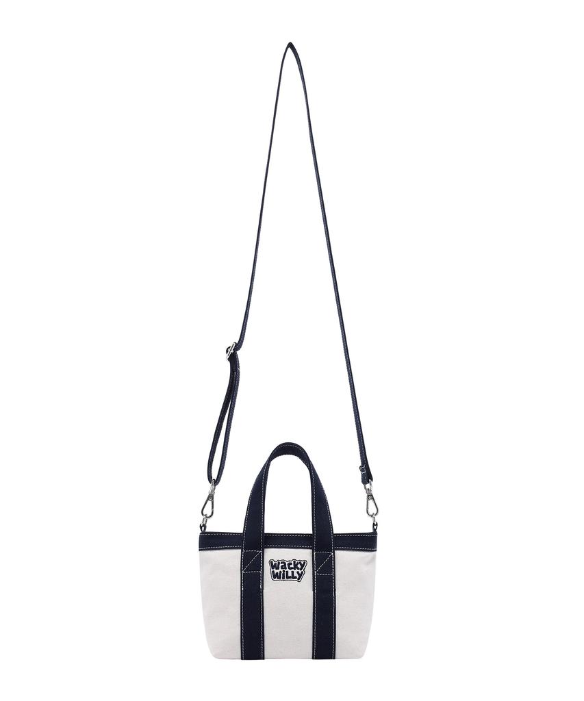 Wacky Willy Canvas Mini Tote Bag Navy