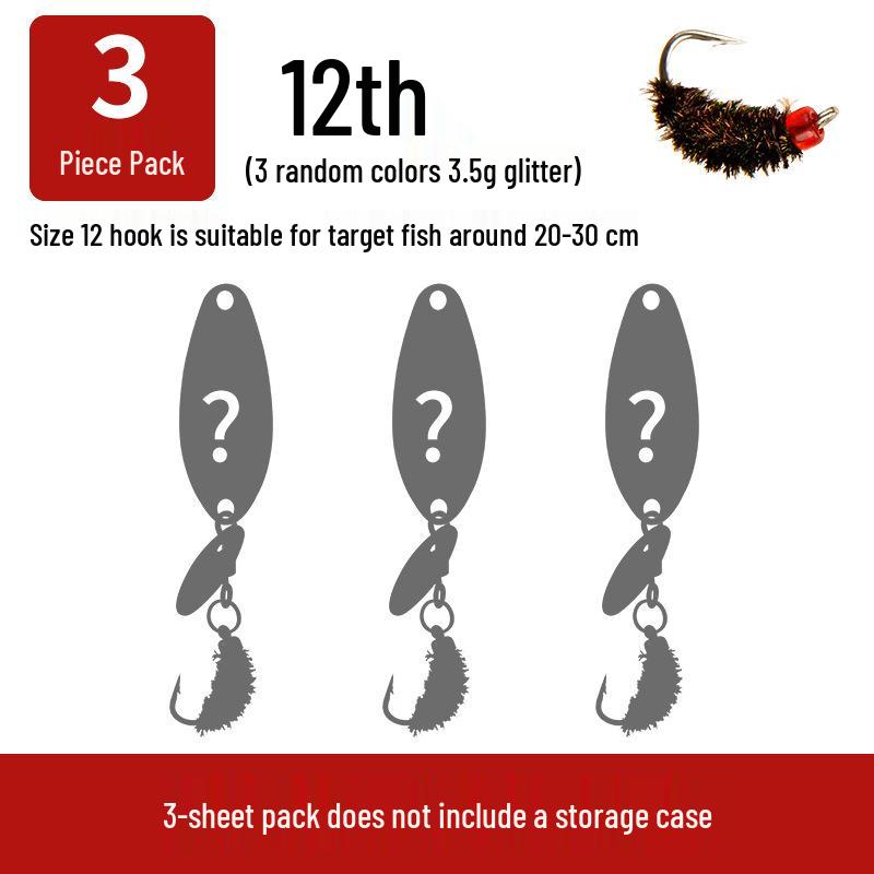 Modified Fly Fishing Hooks: Flat Vibration Spinner, Dragon Scale Micro Lures for Mandarin Fish & Crucian Carp