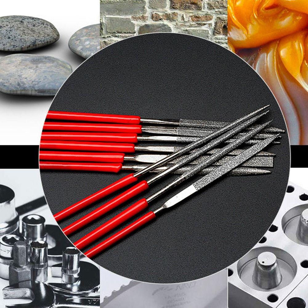 10Pcs/set Special Shaped Diamond Needle File Set Plating Polishing Tool Mini Needle File Kit