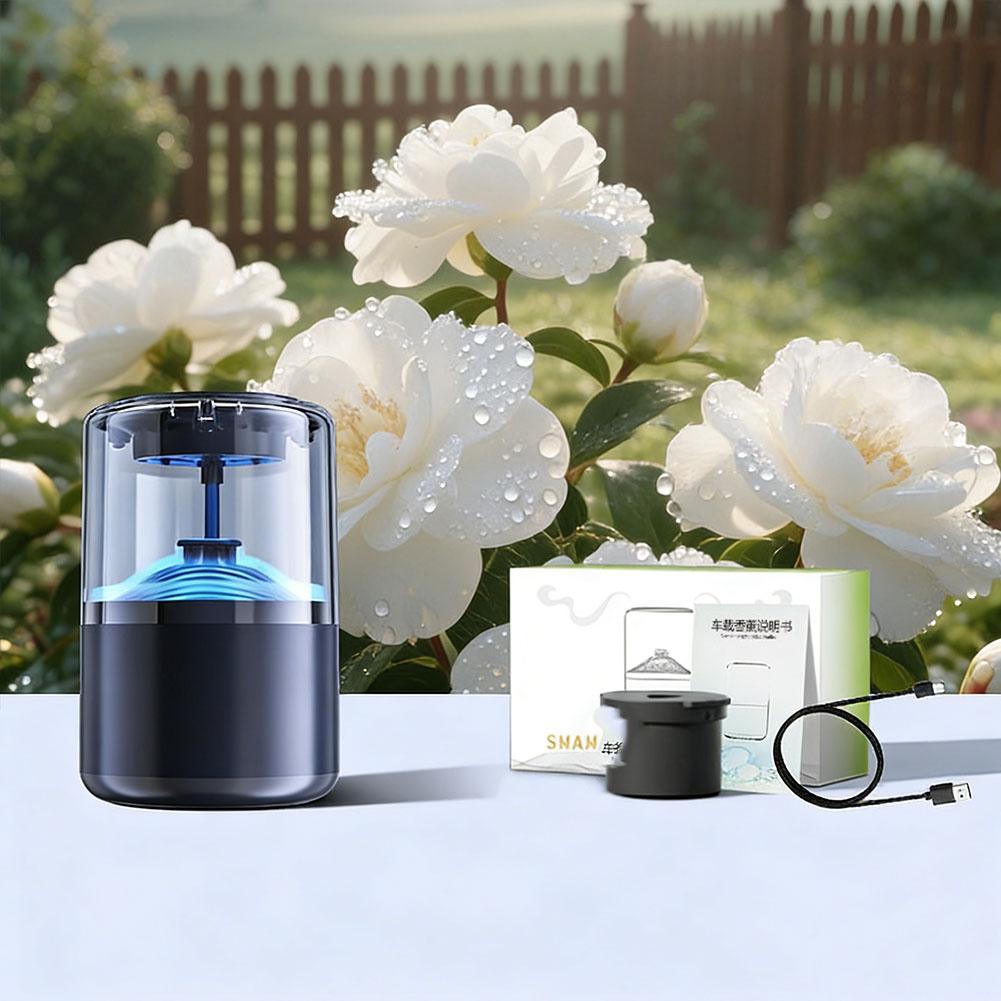 Auto Spray with Timer Ambient Atmosphere Light Smart Car Mist Diffuser Fragrance Machine USB Rechargeable Car Interior Decor