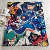 game MMega Mann Throw Warm Soft Flannel Blanket Multiuse for Sofa Bed Camping Travel Nap