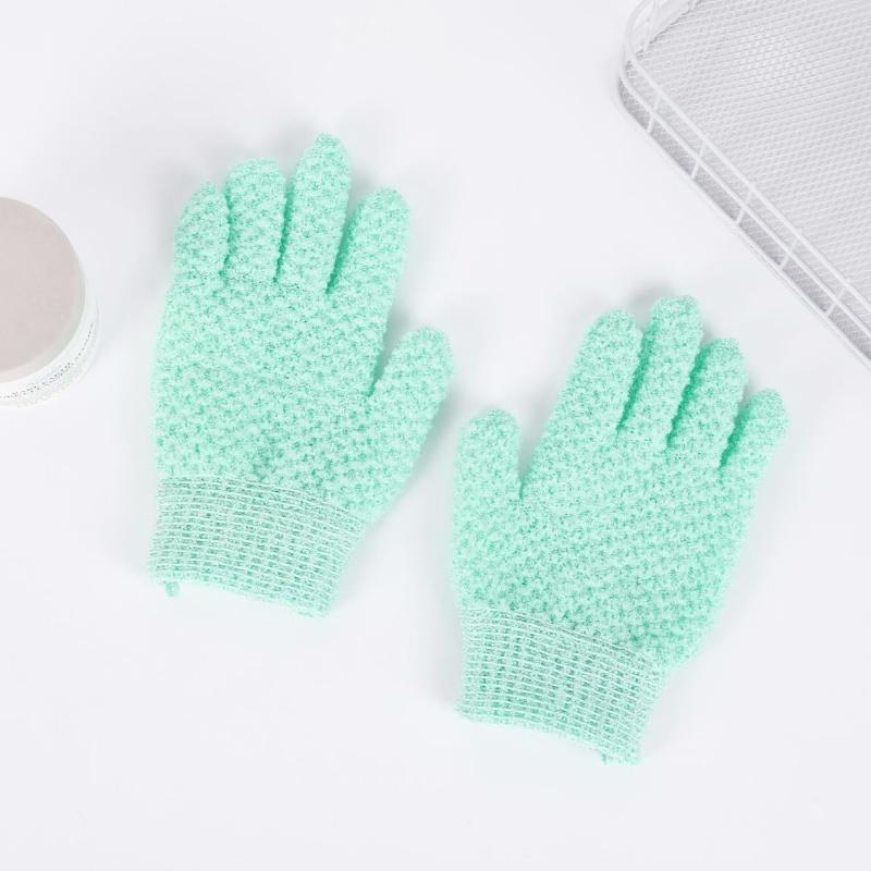 

2Pcs Bath Gloves Shower Cleaning Glove SPA Foam Rubbing Mud Peeling Exfoliating Gloves Bathing Massage Gloves Bathroom Supplies зелёный