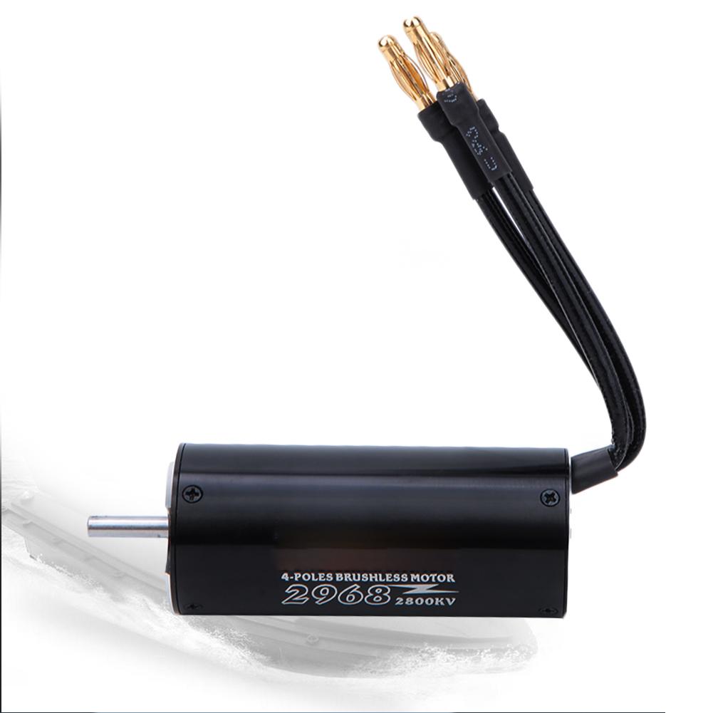2968 2800KV 4 Pole Non Sense Brushless Motor Electric Speed Controller for 600-800mm RC Boat
