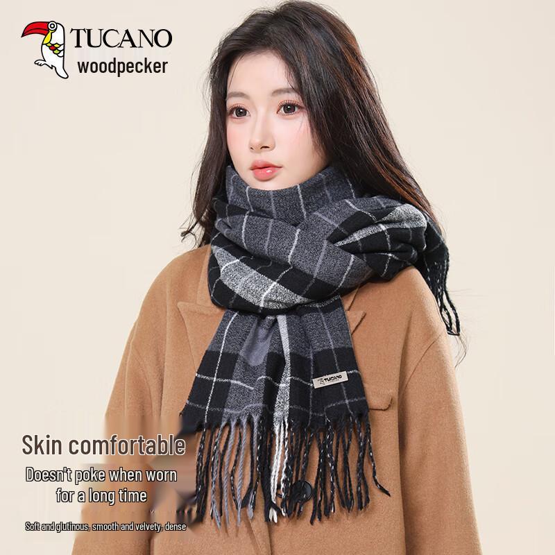Specht Damen Schal mit Karomuster Imitation Kaschmir