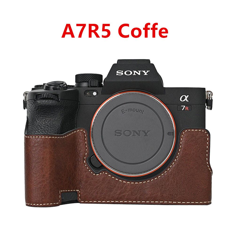 

Camera Half Case for Sony A6700 A6400 A6300 A6100 A6000 ZVE10 ZVE10II ZVE10M2 A7R5 A7CII A7C2 Bottom Opening Cover PU Leather