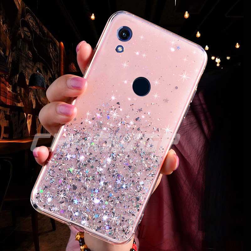 For Huawei Honor 8A Prime Case Glitter Bling Silicone TPU Back Cover On for Huawei Honor 8A JAT-LX1 8 A Coque Clear Protective Soft Phone Cases Shells