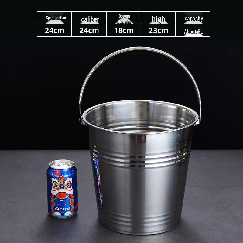 ZISIZ Household Glass Ice Bucket