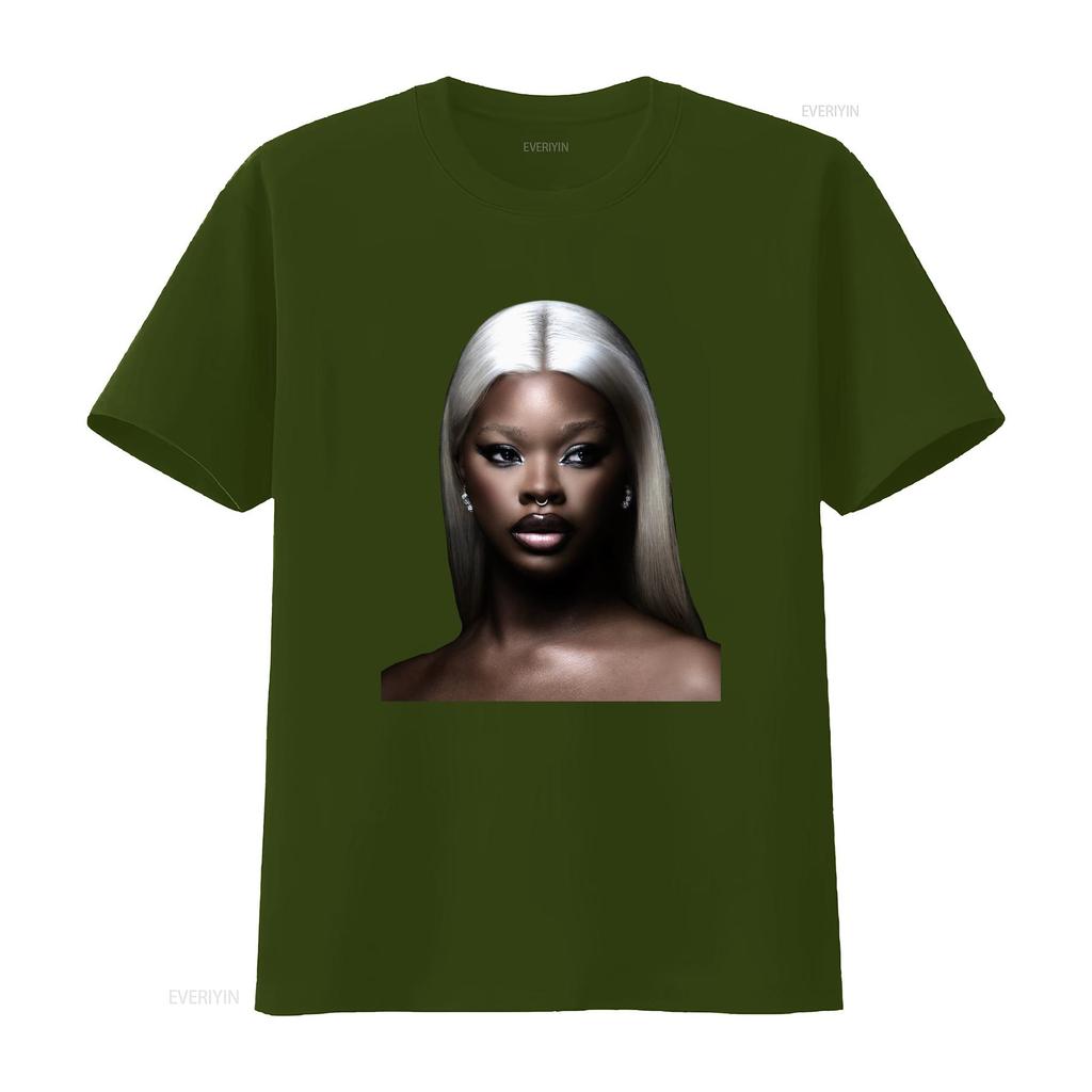 JT Face Card T Shirt Jatavia City Girls Album vintage Washed Slightly Unisex Versatile homme fashion streetwear Stretched