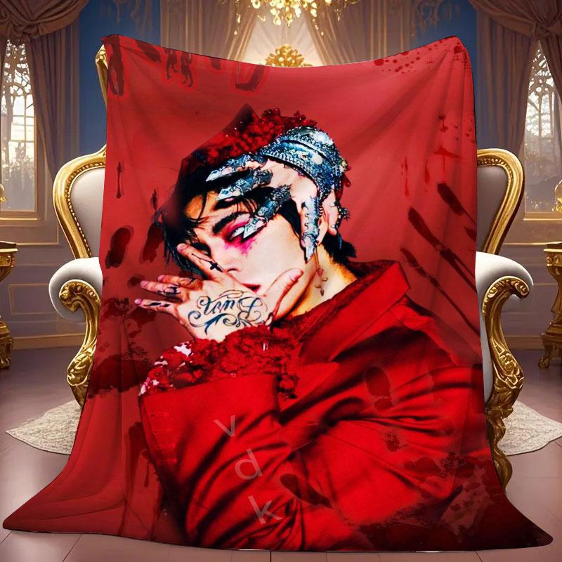 1Pc dprian Print Flannel Blanket, High quality Comfortable for All Seasons, Warmth and Comfort, Perfect for Christmas Gifts