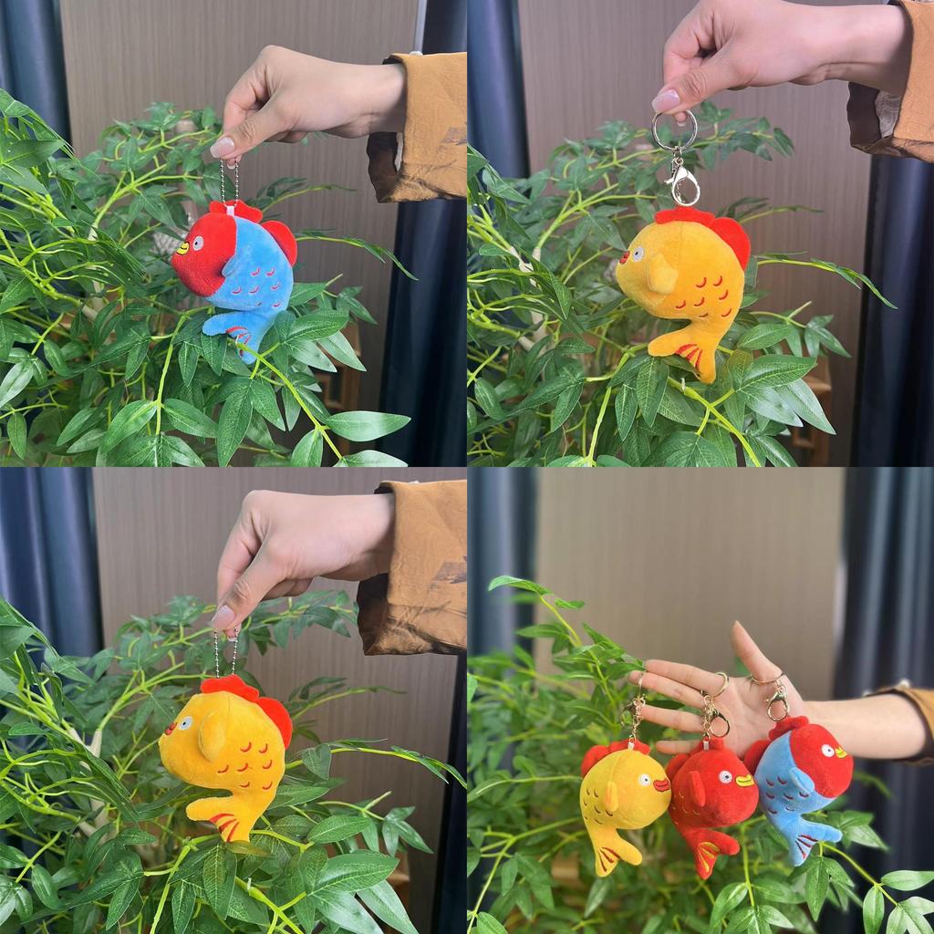 Unique And Charming Wenchang Fish Plush Toy Keychain Adorable Collectible Decoration