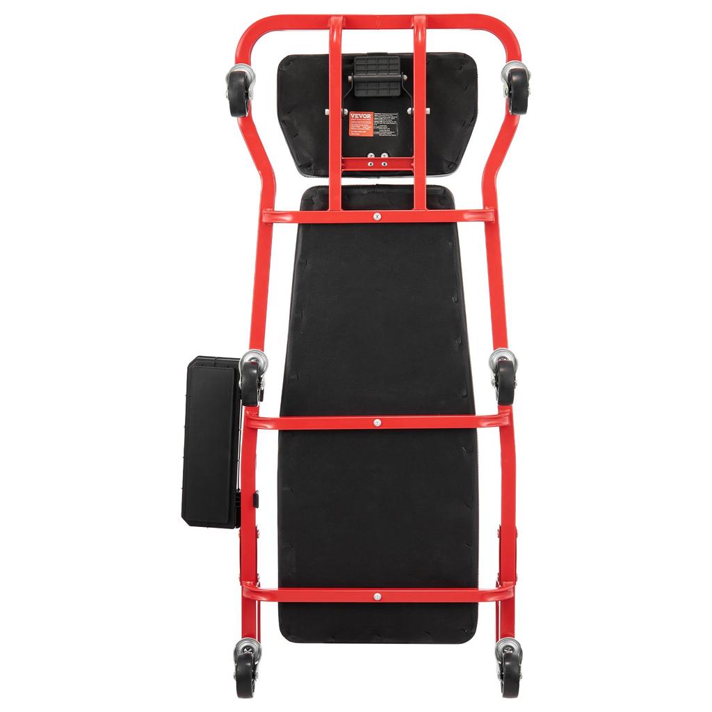 VEVOR Mechanic Garage Creeper, 1118 mm, 136.1 kg Capacity Automotive Rolling Creeper with 6 Casters Adjustable Cushioned Headrest Tool Tray