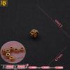 Copper Gilded Spacer Beads: Flying Saucer, Carved Key Pattern, Retro Jewelry Materials