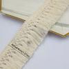 25m Length 4cm Width Cotton Lace Fabric Trim DIY Craft Cross Hollow Out Tassel Trim Clothing Decor Fringe Trim for dress