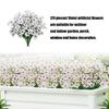 Set Of 24 Plastic Faux Violets Bundles For Porch Window Box And Seasonal Decorating Artificial Floral