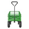 Steel Garden Cart 680lb Capacity Heavy Duty Yard Wagon Cart 10in Tires