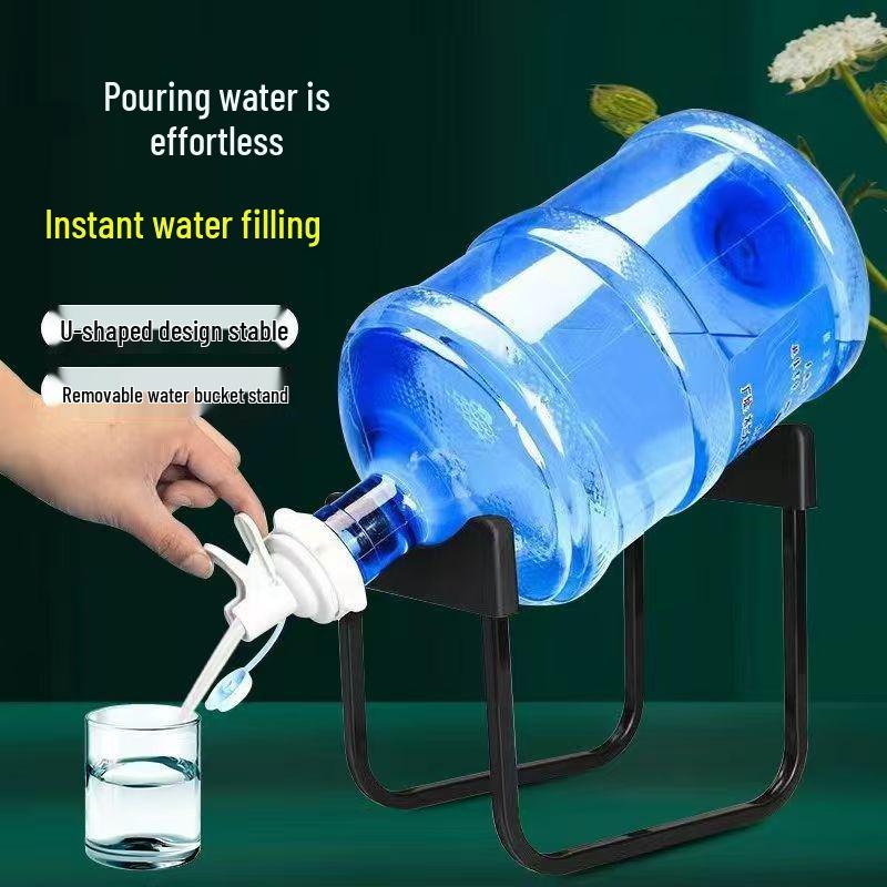 Bottled Water Dispenser with Rack and Inverted Extractor