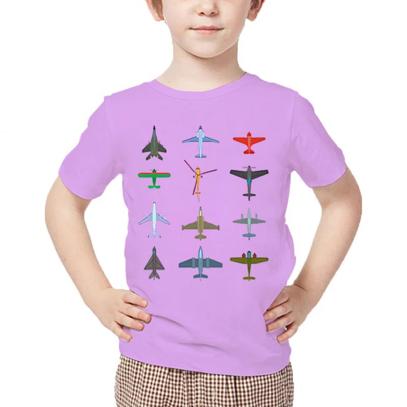 Farbiges Flugzeuge-Print Baby Jungen Sommer T-Shirt Cartoon Flugzeug T-Shirt Mädchen Lässig Kurzarm Y2K Oberteile Kind Harajuku T-Shirt