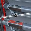 Red Carbon Fiber Rear Door Window Switch Panel Cover Trim For Ford F-150 -22