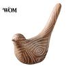Smooth Polished Bird Decorations Resin Ornaments, Retro Wood Color Figurine, Handmade Carved Artistic Sculptures Decorative Statue for Country