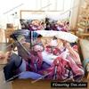 Anime Akai Haato Bedding Set Duvet Cover Bed Set Quilt Cover Pillowcase Comforter King Queen Size Boys Adult Bedding Set029