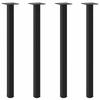 VidaXL Console Table Legs 4 Pieces Black 72-74 Cm Steel 4012456
