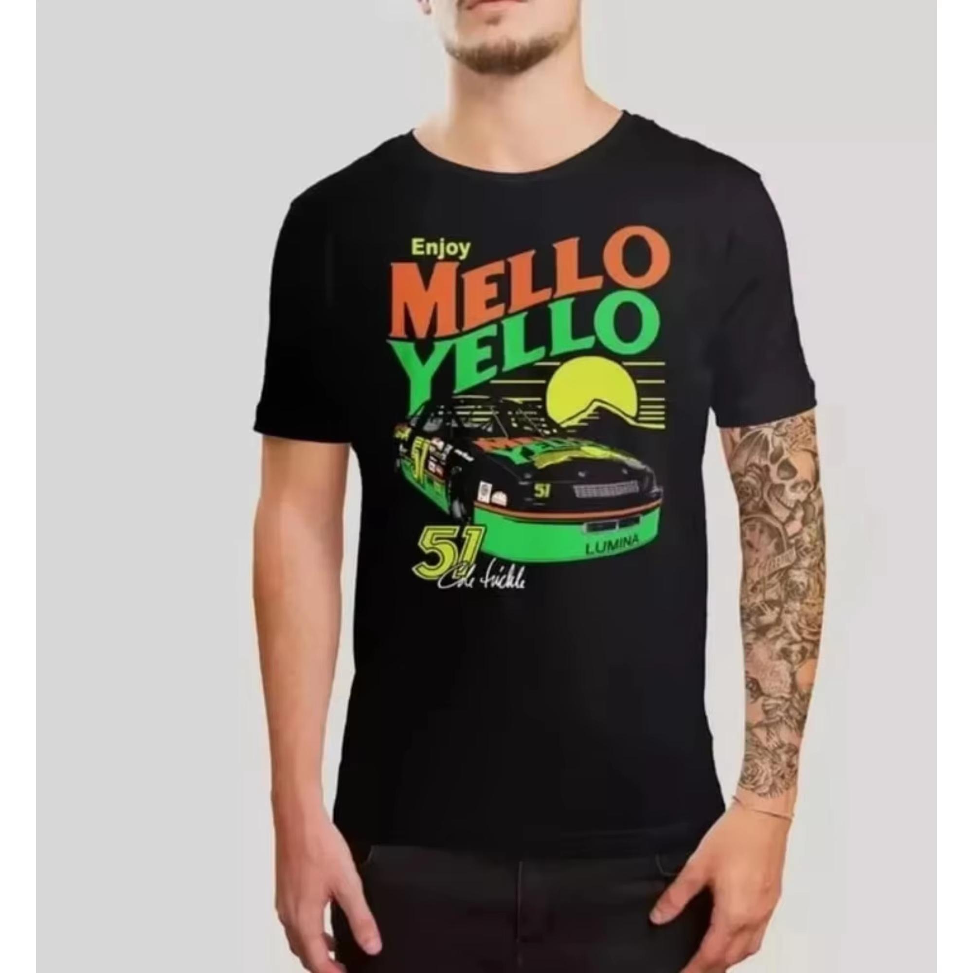 

Man Clothing 100%Cotton Normcore Tshirt Mello Yello Race Car American Retro Streetwear Fashion Unisex Oversized Casual Shirt S разноцветный