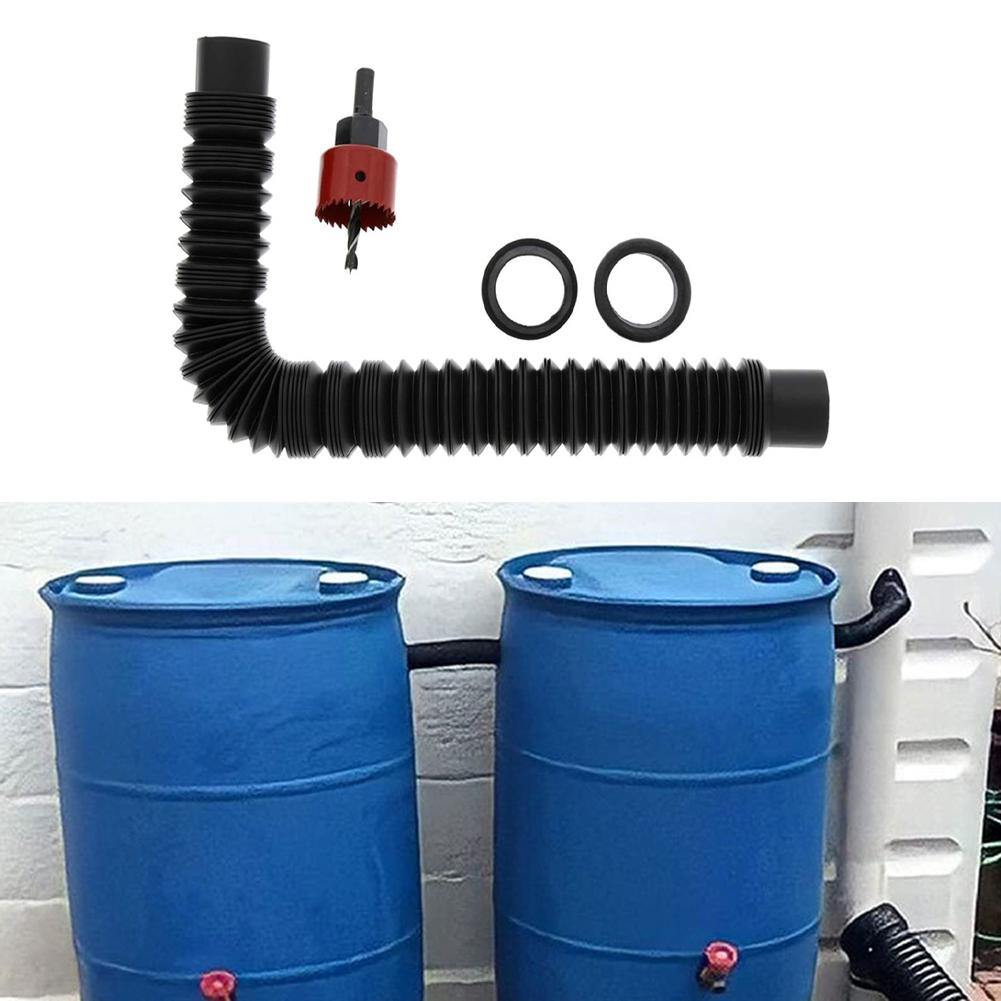 Rainwater Bucket Connector Kit Expand Water Storage Capacity Connect Rainwater Collection Buckets Gutter Downspout Extensions