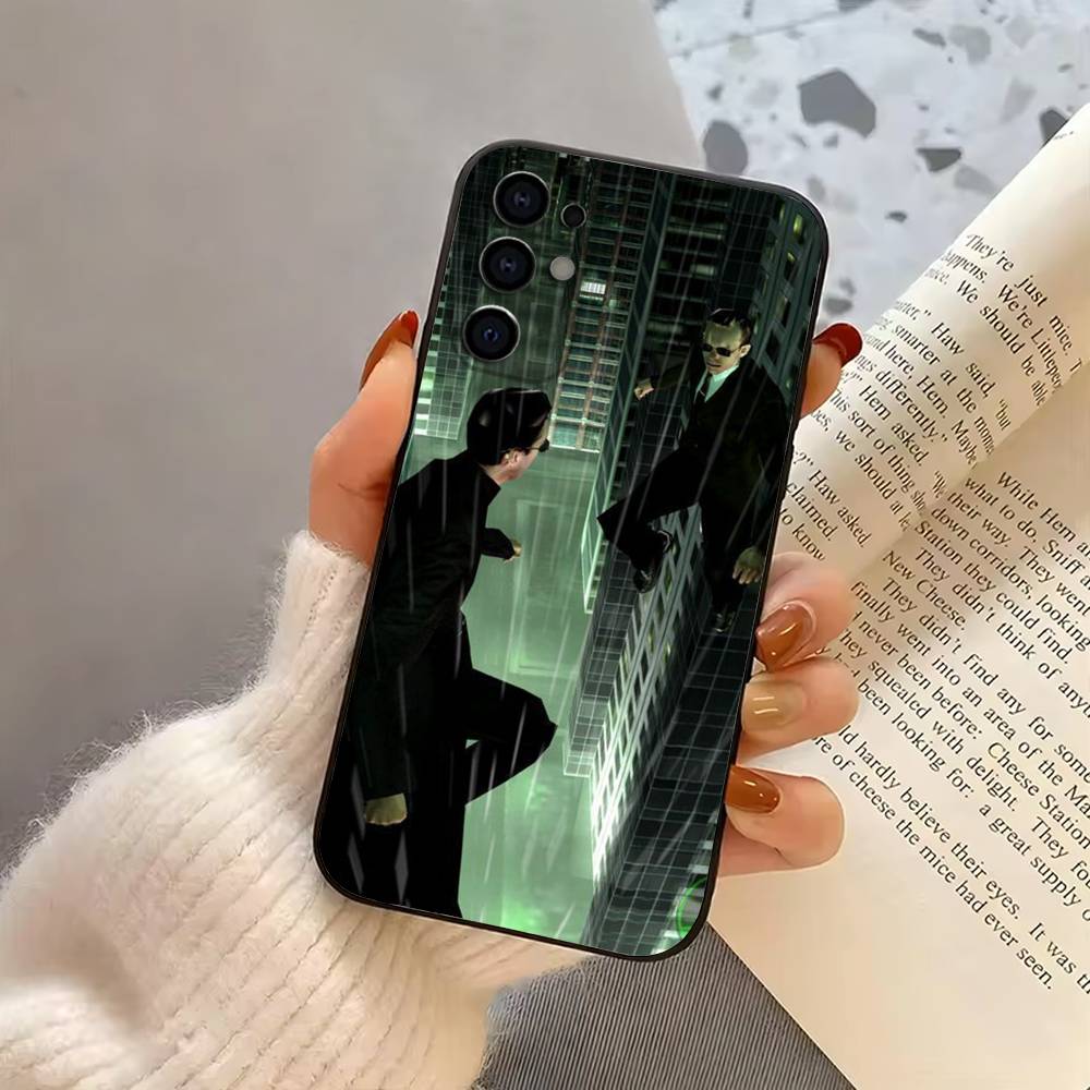 H-Hacker T-The M-Matrix-TM Phone Case Black Silicone Soft For Samsung S25,S24,S21,S22,S23,S30,Ultra,S20,Plus,Fe,Lite
