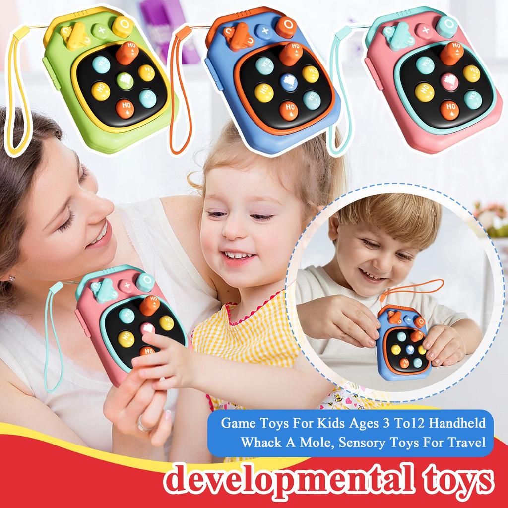 Game Toys For Kids Ages 3 To12, Handheld Whack A Mole, Sensory Toys For Travel, Road Trip Activities, Car Games, Toddlers