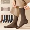 Men's Mid-Calf Socks, Autumn And Winter Sweat-Absorbing And Odor-Resistant Thick Socks, Pure Cotton Seamless Long Socks, Mixed Colors Set