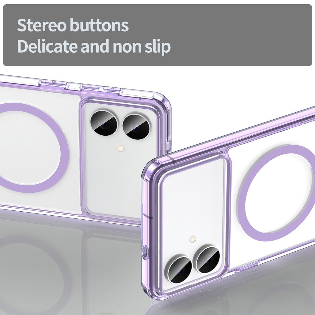 Samsung Galaxy S26 Edge Clear Phone Case,Non-Yellowing Magnetic Phone Case for Samsung Galaxy S26 Edge