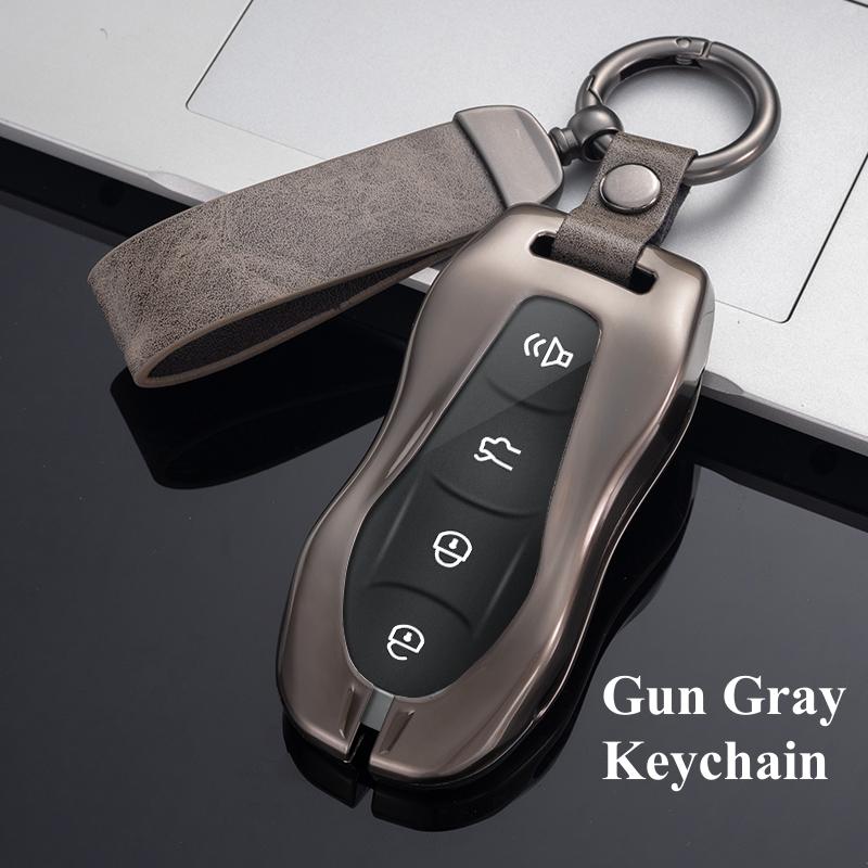 Alloy Leather Car Remote Key Case Cover for Geely Azkarra Tugella FY11 2019 2020 Atlas Pro New Emgrand GS X6 SUV EC7 Styling