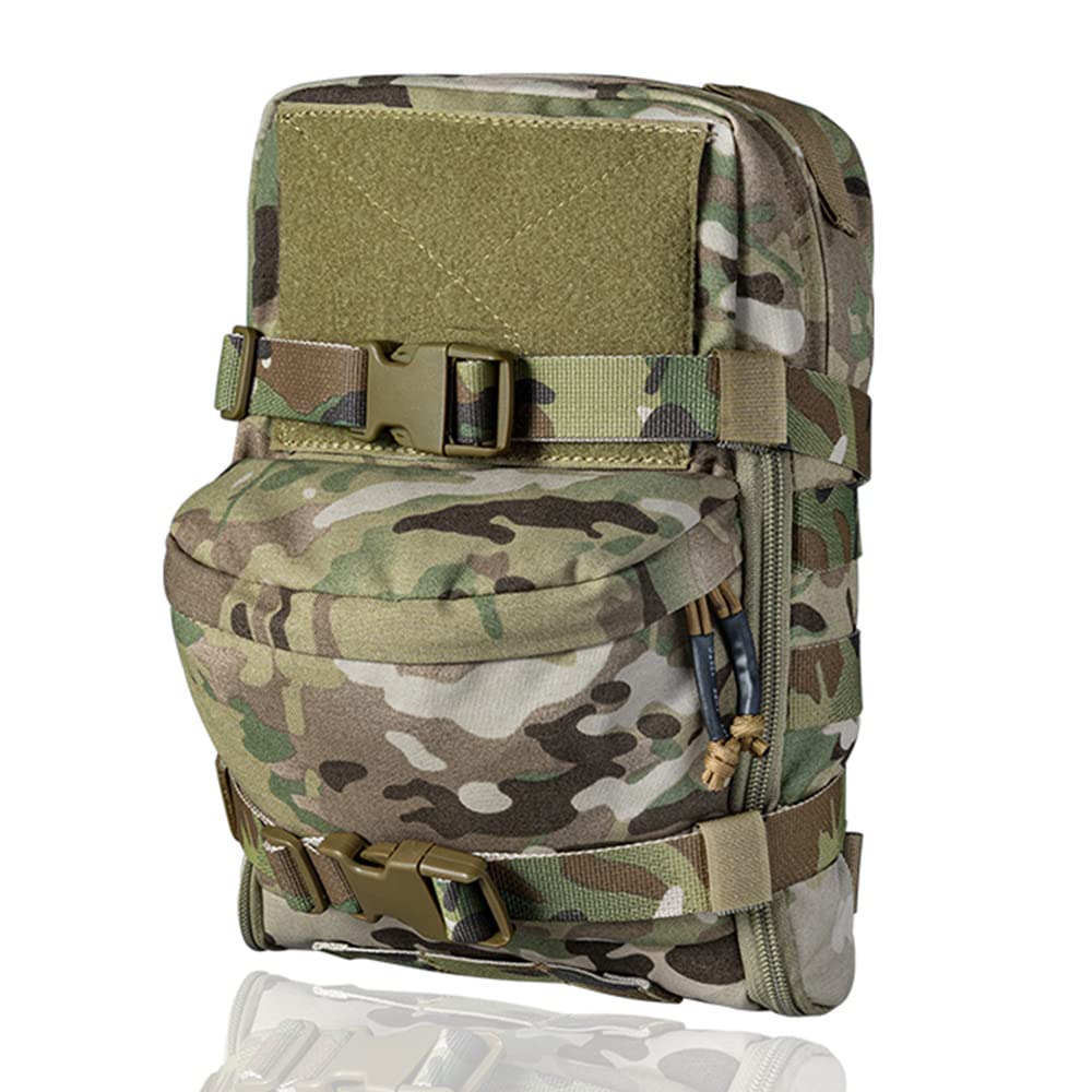 

[TWINFALCONS] Water Bag Tactical Pouch Hydration Pack Military 500D Nylon Molle Water Bottle Pouch Large Capacity Storage Bag Multi-Pocket