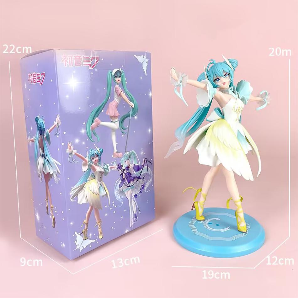 New Noble and Elegant Swan Ballet Hatsune Miku Pvc Character Model Ornament Animation Collector Statue Desktop Decoration