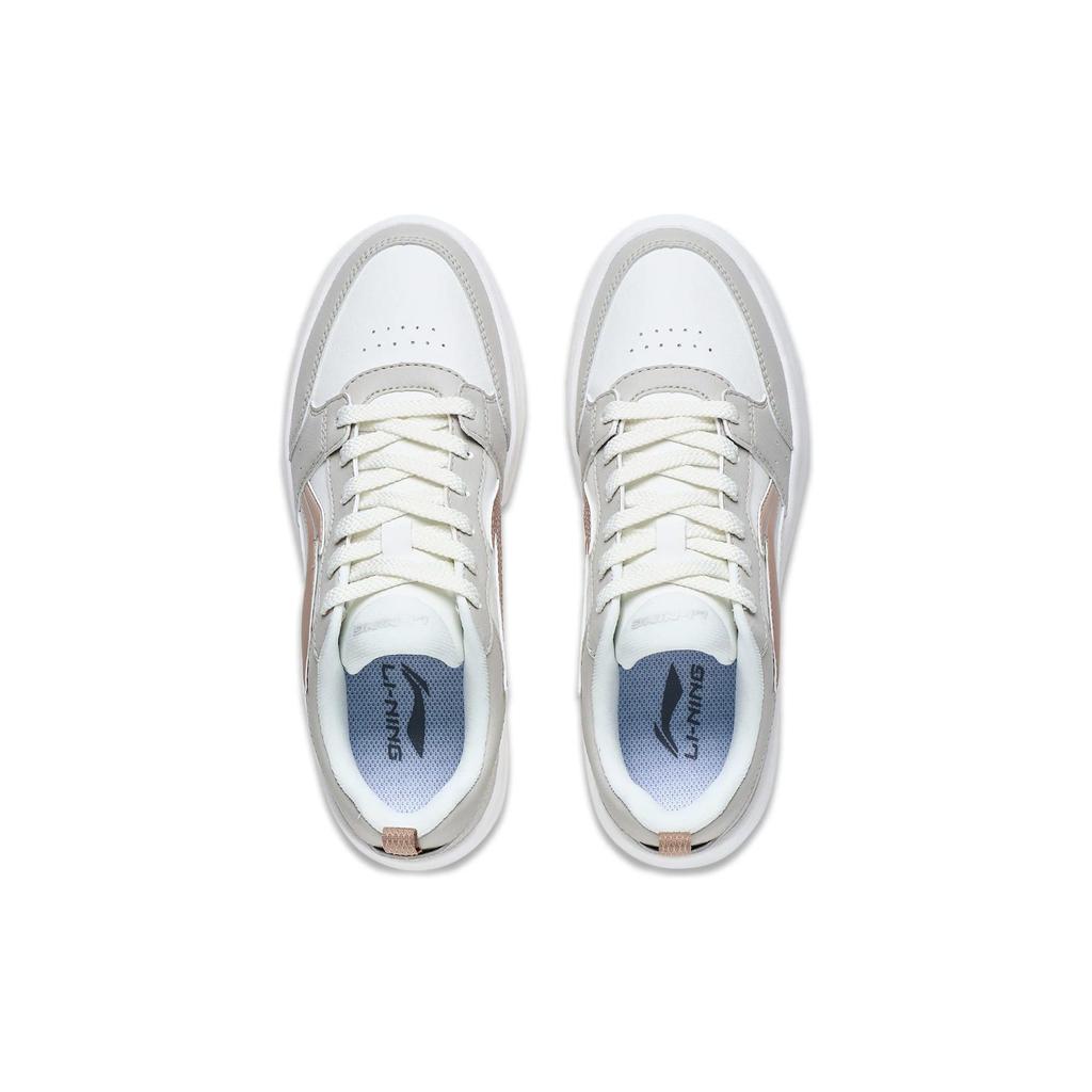 Li Ning Yuan Bao Versatile Casual Comfortable Thick Sole Height Increasing Non-Slip Shock Absorbing Wear-Resistant Low-Top Skate Shoes AGCV196-1