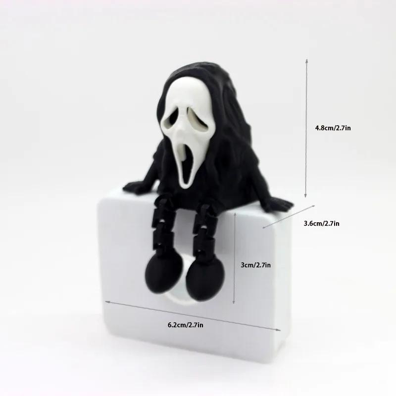 Fashion Halloween Miniatures Ornament 3D Printed Ghost Figurines Fidget Toys Room Desktop Decorations Halloween Gifts To Friends