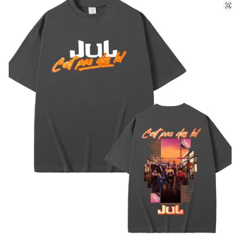 Rapper Jul Music Album World Tour 2025 Tshirt Men Women Hip Hop Oversized Short Sleeve T Shirts Male Fashion Vintage Streetwear