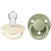 Chupete bebé - BIBS - DeLux - Tetina redonda - Pack de 2 - Silicona - Talla única Ivory Sage